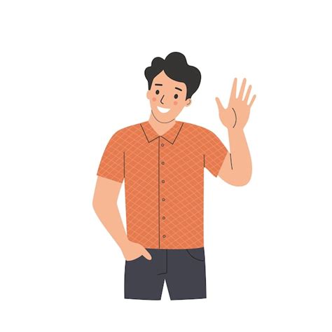 Person Waving Goodbye Clipart