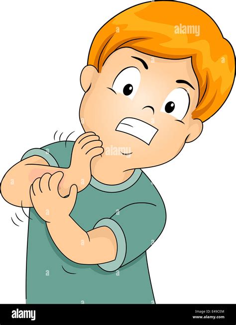 Little Boy Scratching Arm Hi Res Stock Photography And Images Alamy