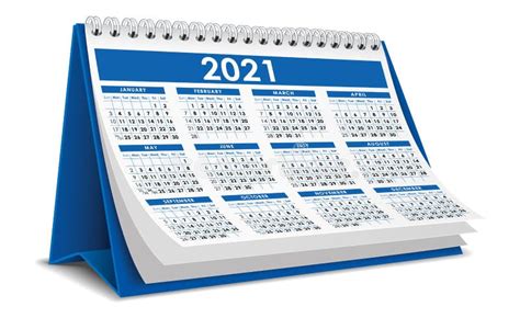 Blue 2021 Calendar Stock Vector Illustration Of 2021 194671261