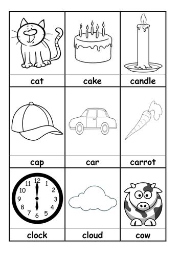 Words Beginning With C Flashcards Teaching Resources