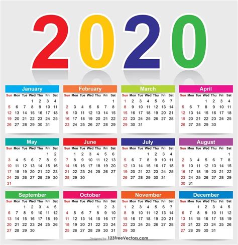 123freevectors 2021 Calendar With Week Thank You For Choosing Our