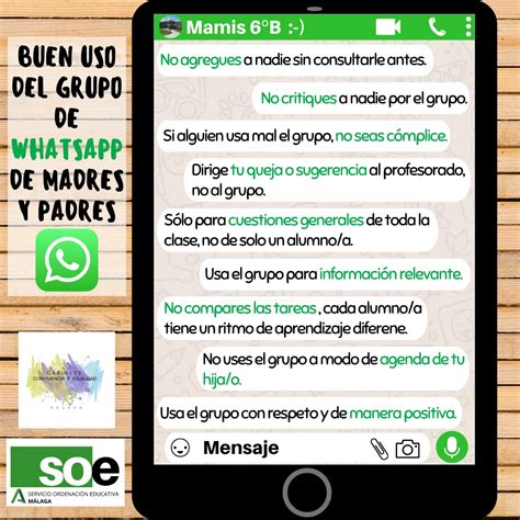 Buen Uso Del Grupo De Whatsapp De Madres Y Padres