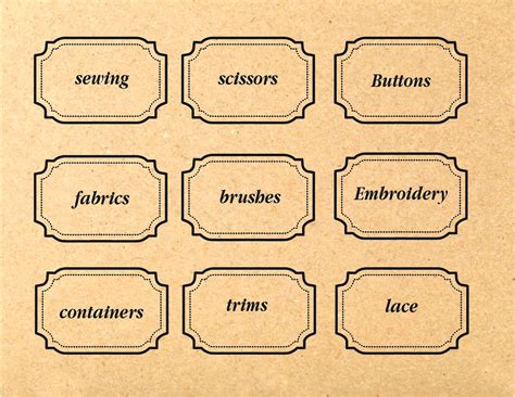 Free Printable Craft Labels That Help Organize Double Arrow Designs