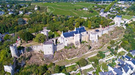 Posh People Posh Houses Chinon Aerial Photo Medieval Castle Faux Stone France Travel