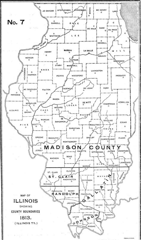 1813 Illinois County Formation Map