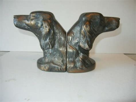 Beautiful Vintage Golden Retriever Dog Bookends Antique Price Guide