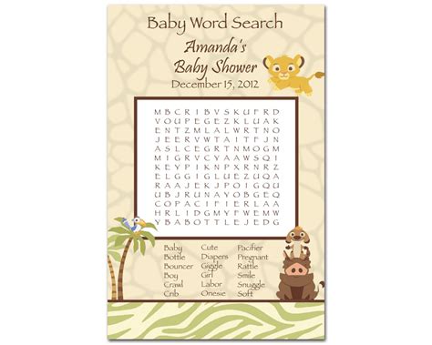 Download Word Search On The Lion King The Lion King Word Search