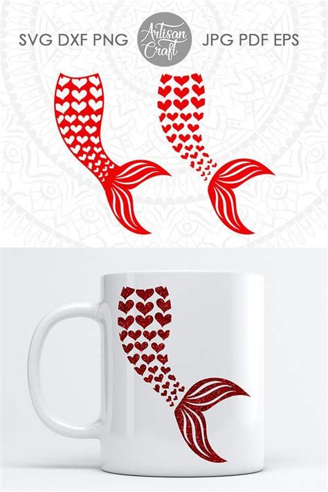 Mermaid Tail SVG Heart Shaped Scales PNG Clipart 688015 SVGs