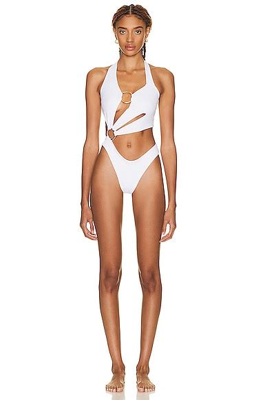 Louisa Ballou Sex Wax One Piece Swimsuit In White Fwrd