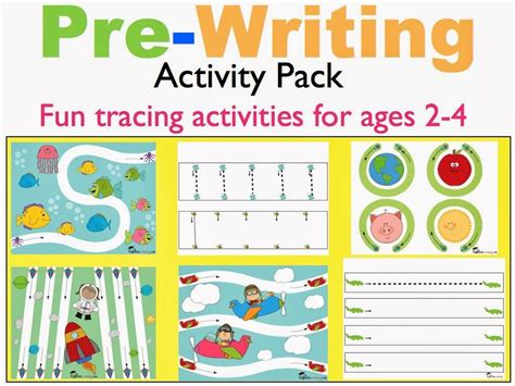 Pre-Writing Tracing Pack for Toddlers | Pre writing activities, Writing activities, Pre writing