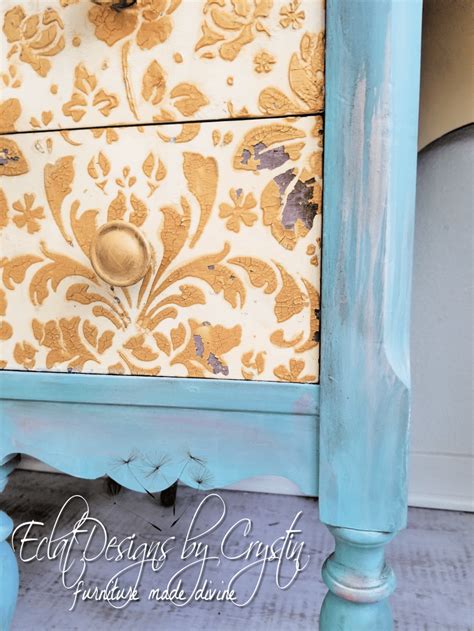 Raised Stencils On Furniture Eclat Designs By Crystin