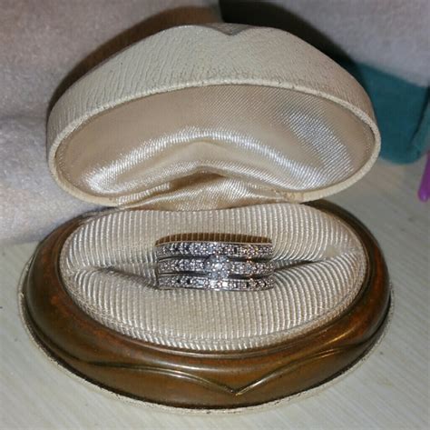 Save up to $500 when you purchase a diamond ring during our engagement ring sale and receive a credit towards your future purchase of any wedding band. Bradford Exchange Jewelry | Diamond Engagement Band Sterling Silver Ring Set | Poshmark
