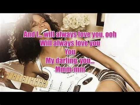 Whitney Houston I Will Always Love You With Lyrics Youtube