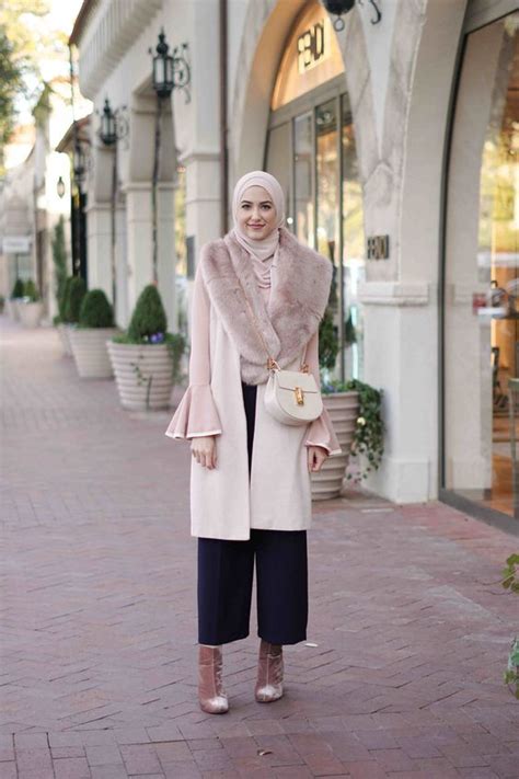 how to style hijab outfit for winter on this season hijab