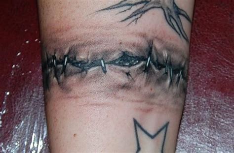 Stitches Tattoo Ripped Skin Tattoo Stitch Tattoo Skin Tear Tattoo