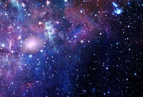 Dark Blue Purple Space Starry Sky Universe Nebula Backdrop