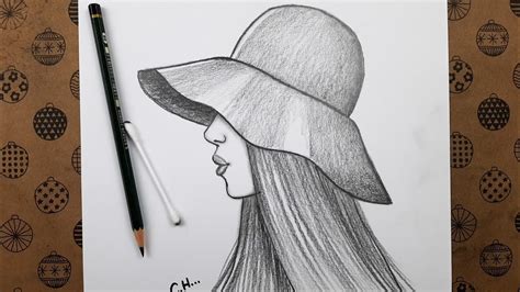 Kolay Şapkalı Kız Resmi Adım Adım Nasıl Çizilir Çizim Hobimiz Easy drawings YouTube