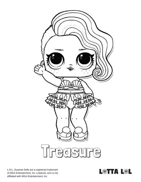 Treasure Coloring Page Coloring Pages Lol Surprise Dolls Coloring