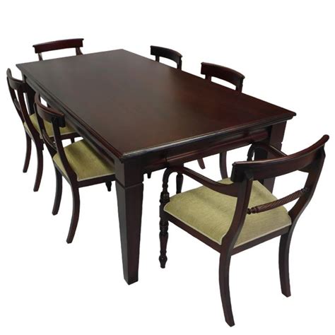 Solid Mahogany Wood Dining Set Table 15m And Chairs Turendav