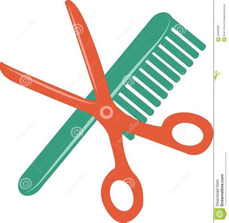 Comb And Scissors Stock Vector Illustration Of Barber 56020300