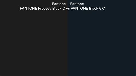 Pantone Process Black C Vs Pantone Black 6 C Side By Side Comparison
