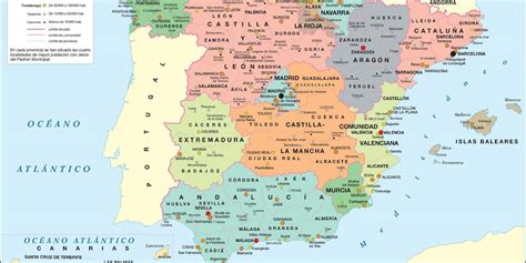 Vacaciones Miguel Ángel Emulsión Mapa Politico De España Hd A Lo Largo