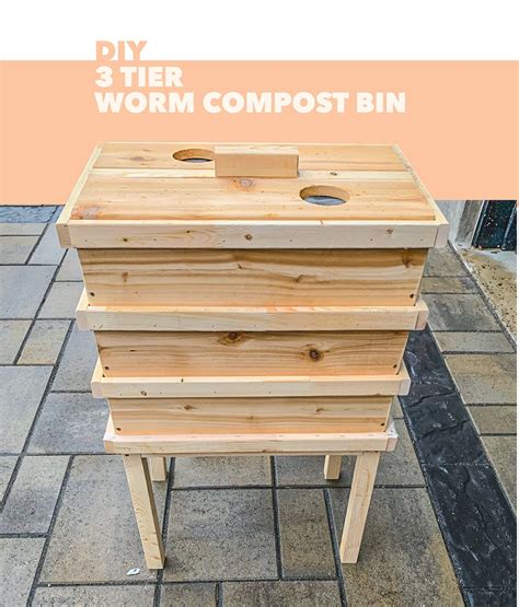 Diy 3 Tier Worm Composting Bin Plan Etsy Uk