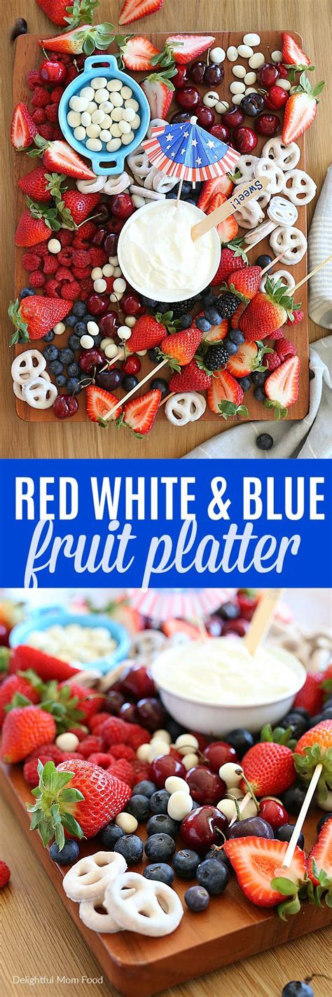 Red White And Blue Fruit Platter Recipe Fruit Platter Blue Fruits