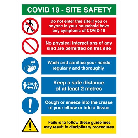 Covid Site Safety Multi Message Signs From Key Signs Uk