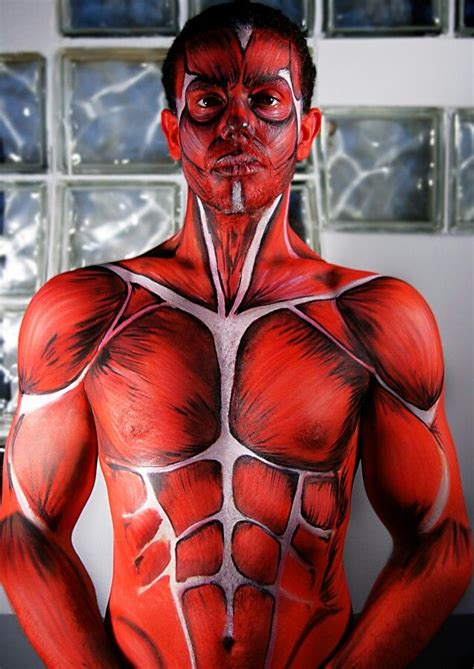 Muscles Superhero Body Painting Cosplay