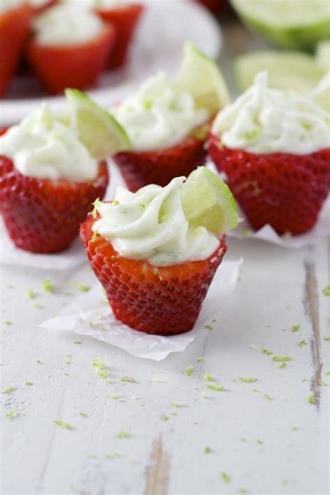 5 Easy Stuffed Strawberry Appetizers Strawberry Recipes Key Lime
