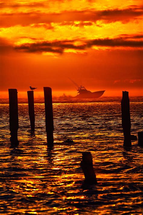 Out To Sea At Sunrise Outer Banks I Photograph By Dan Carmichael
