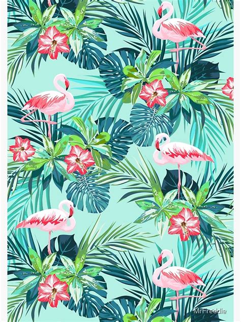Bright Green Flamingos Poster For Sale By Mrfreddie Redbubble