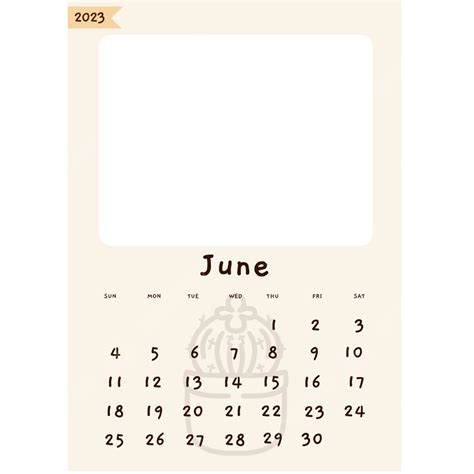 June Calender Wall 2023 Simple And Aesthetic Editable June 2023