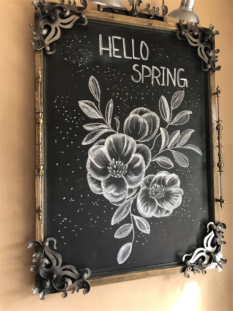Just Chalk For Spring Hello Spring Art Quotes Chalkboard Quote Art
