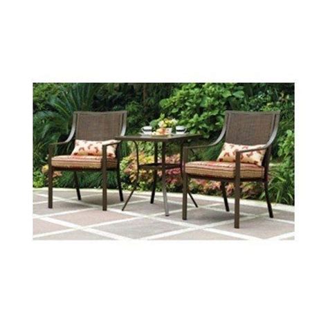 Mainstays Alexandra Square 3 Piece Outdoor Bistro Set Red Stripe With