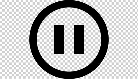 Logotipo Del Botón De Pausa Licencia De Creative Commons Dominio