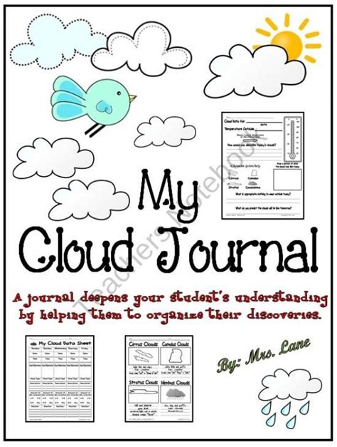 My Cloud Journal For Elementary Students Teaching Motivation