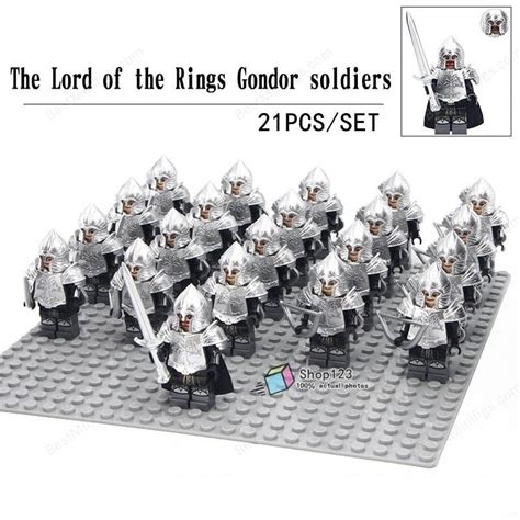 21pcsset Gondor Army Archer With Metal Armor The Lord Of The Rings Mi
