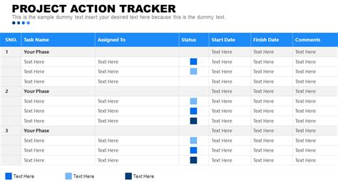 Project Action Tracker Powerpoint Slidemodel