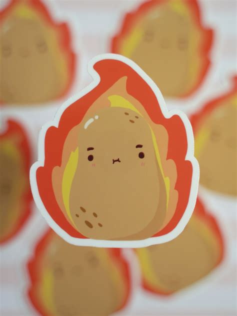 Hot Potato Die Cut Vinyl Sticker Niedliche Kawaii Sticker Etsy