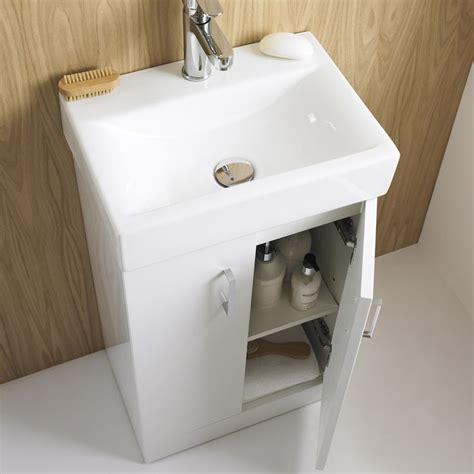 Nova High Gloss White Floor Standing Basin Unit W450 X D320mm Vtfw450