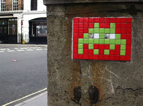 Street Art By Space Invaders London United Kingdom Street Art And