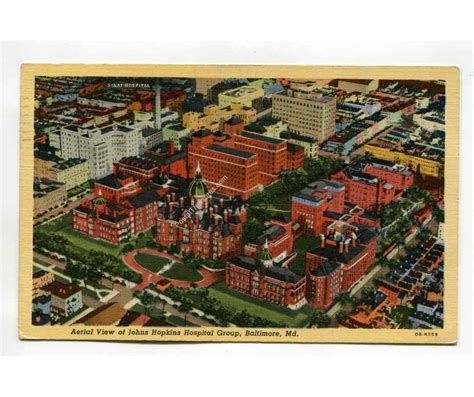 Aerial View Of John Hopkins Hospital Group Baltimore Maryland