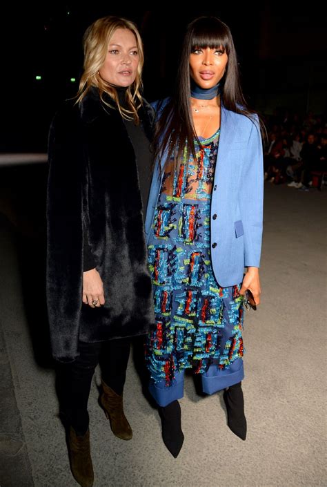 Kate Moss And Naomi Campbell At Burberry Show At London