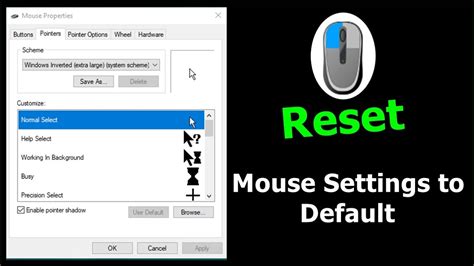 How To Reset Mouse Settings To Default In Windows 10 Reset Mouse