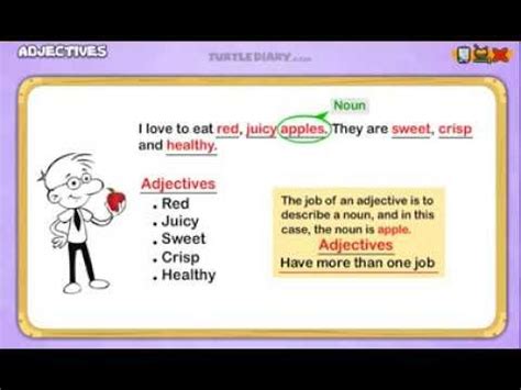 adjectives grammar lesson  grade  youtube