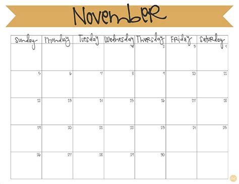 November 2017 Calendar Free Printable Live Craft Eat