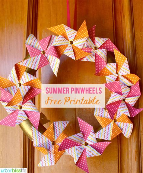 Make It Monday Summer Pinwheels Printable Urban Bliss Life