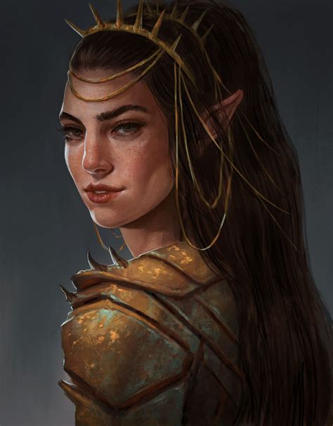 Elven Girl Character Portraits Elf Art